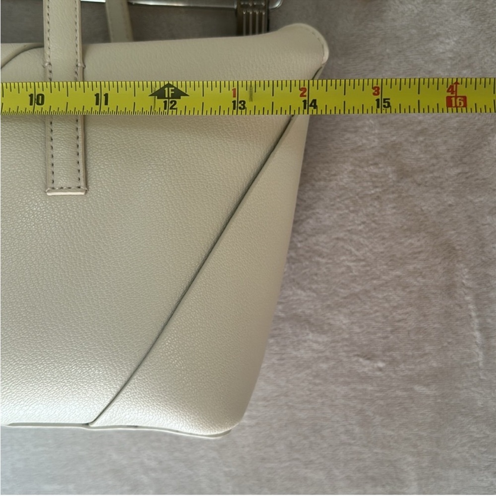 Zara NWT ivory off white woven shoulder purse bag elongated design - Picture 11 of 15